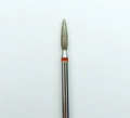 Алмазная фреза Opioni мягкая (красная) насечка, Ø2,3 мм, пламя острое удлиненное Opi/Фап2.3-10М