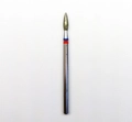 Алмазная фреза Opioni средне-мелкая (сине-красная) насечка, Ø2,3 мм, пламя острое Opi/Фап2.3-8МС