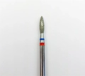 Алмазная фреза Opioni средне-мелкая (сине-красная) насечка, Ø2,1 мм, пламя острое Opi/Фап2.1-8МС
