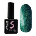 Топ для ногтей Sakura Top158 с эффектом втирки, 9 мл Top158