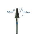 Фреза твердосплавная Robin Nails конус Ø0,6 см, средняя (синяя) насечка gr/161.190.060 - фото 565553