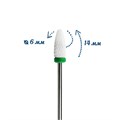 Керамическая фреза 3/32 Torch cylinder C грубая (зеленая) насечка, Ø0,6 см, L20, кукуруза km/ZL020 - фото 565571