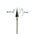 Фреза алмазная 43 C грубая (зеленая) насечка, Ø0,33 см, конус (капля) km/043г - фото 565577