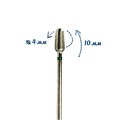 Фреза алмазная 45 C грубая (зеленая) насечка, Ø0,4 см, груша km/045г - фото 565582