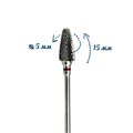 Фреза твердосплавная WG-ZL016 F, кукуруза, Ø0,5 см, мягкая (красная) насечка km/WG-ZL016 - фото 565585