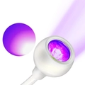 UV LED фонарик на прищепке, usb, белый uvfon-w