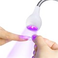 UV LED фонарик на прищепке, usb, белый uvfon-w - фото 565755