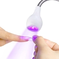 UV LED фонарик на прищепке, usb, белый uvfon-w