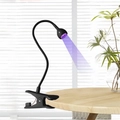 UV LED фонарик на прищепке, usb, черный uvfon-black