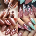 Прозрачные гелевые типсы Soft Gel Tips №10 балерина/бриллиант, 120 шт (12 размеров) SGT12-05