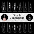 Прозрачные гелевые типсы Soft Gel Tips №10 острые/бриллиант, 120 шт (12 размеров) SGT12-08
