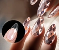 Прозрачные гелевые типсы Soft Gel Tips №10 острые/бриллиант, 120 шт (12 размеров) SGT12-08