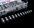 Прозрачные гелевые типсы Soft Gel Tips №10 острые/бриллиант, 120 шт (12 размеров) SGT12-08