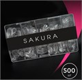Гелевые типсы для педикюра-2, 500 шт.,"Sakura" GTS02