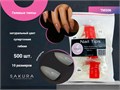 Гелевые типсы Sakura форма миндаль, цвет натуральный, 500 шт. TMS06