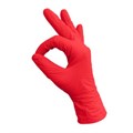 Перчатки MediOk нитриловые, текстурированные, цвет ярко-красный, размер S, 100 шт/уп TG40GRN-1-S