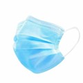 Маска медицинская трехслойная одноразовая нестерильная, 175*90 мм, 50 шт., голубая NO/маски-г