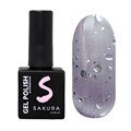 Гель-лак Sakura S293 с эффектом кошачий глаз и хлопьями юки, 9 мл s293