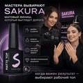 Матовый топ для ногтей Sakura Matte Top Coat, 8 мл Top003