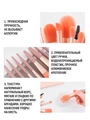 Набор кистей для макияжа, 8 предметов, розовый футляр kmn-8-pink