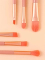 Набор кистей для макияжа, 8 предметов, розовый футляр kmn-8-pink