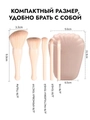 Набор кистей для макияжа "Ракушка", 5 шт, цвет персик nkm-026-pers