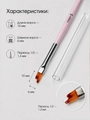 Кисть для дизайна Sakura "Ступенька" №11, длина ворса 6-10 мм sb16.