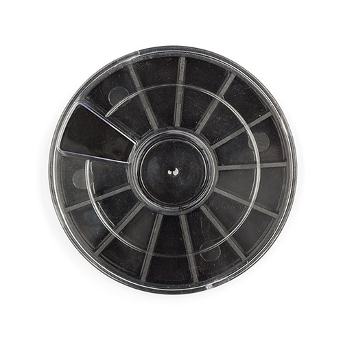 Карусель для дизайна черный (круглый, с крышкой, средний 8,5см)