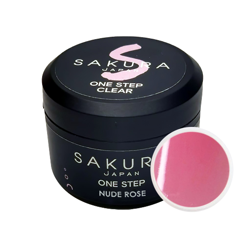 UV/LED Universal gel - Camouflage "Nude Rose"- камуфлирующий однофазный  гель "Sakura", 14 г
